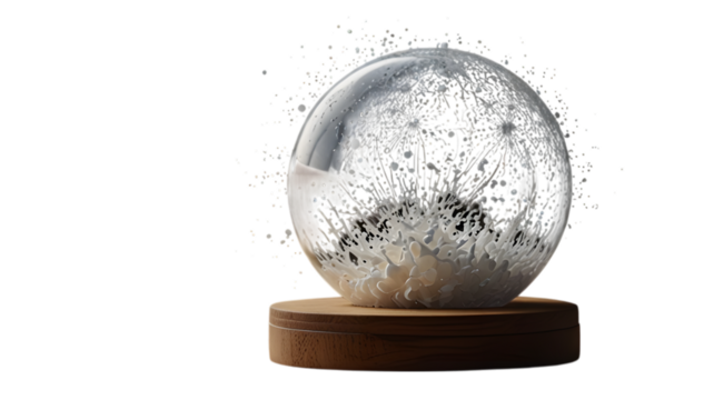 crystal ball on white background