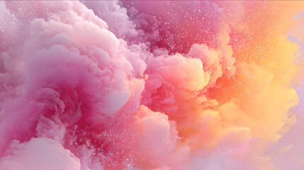 Fototapeta premium Dreamy Pink and Orange Clouds