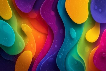 Colorful Gradient Background. Vibrant Fluid Liquid Texture with Multicolor Waves and Smooth Swirl Elements Creative Digital Art Design