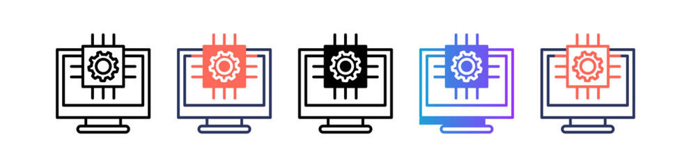 Technology multiple icon