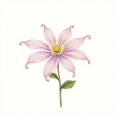 Fototapeta premium pink flower isolated on white