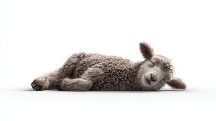 Sleeping baby sheep illustration