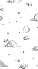 Simple monochrome sky pattern