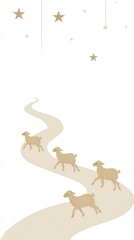 Sheep silhouette pathway design