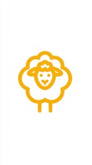 Simple yellow sheep graphic