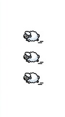 Cartoon sheep running animation