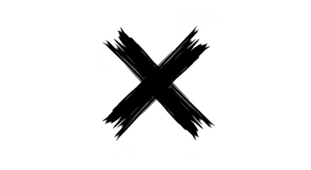 Abstract Illustration of Colorful Glitch X Symbol on a Black Background