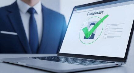 Online Candidate Selection Process on Laptop