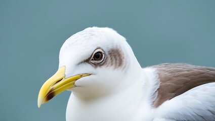 "Close-Up Portrait of a Juvenile Great Black-Backed Gull (Larus marinus)"