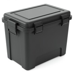 Durable Plastic Utility Box: Organized Storage for Inventory, Isolated on White.