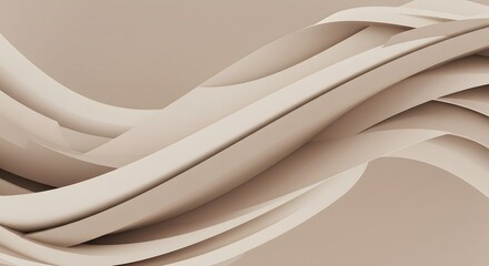 Abstract flowing waves of beige fabric create a soft elegant background for design and presentation purposes