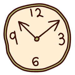 old clock isolated on white