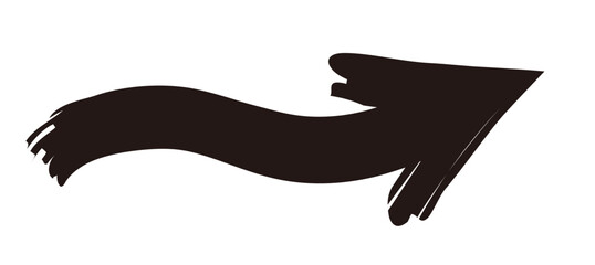 手描きの矢印。グランジ、落書き、鉛筆風の矢印。ベクターアイコン。