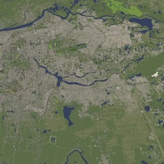 3D illustration of city and urban in Dhaka Bangladesh