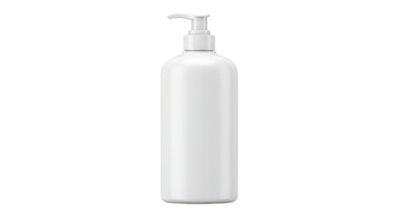 White Plastic Bottle With Pump With Transparent Background Illustration
