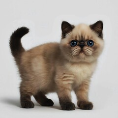 Cute blue tortie point Exotic Shorthair kitten