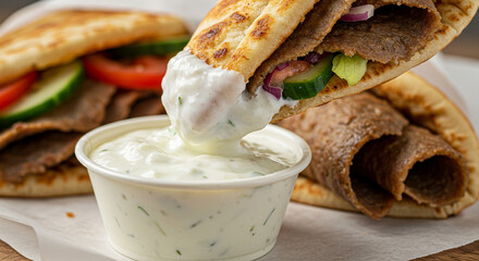 Celebrate National Gyro Day with Delicious Mediterranean Flavors and Yogurt Dip