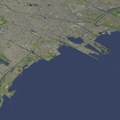 3D illustration of city and urban in Jakarta Indonesia