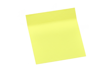 Yellow Sticky Note Isolated for Important Reminders and Information