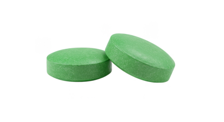 Illustration of Two Green Pills Medicine with Transparent Background