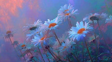 Pastel flowers in soft light