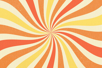 Spiral Sunburst Abstract in Yellow and Red. Twisting spiral sunburst with warm tones of red, yellow, and beige