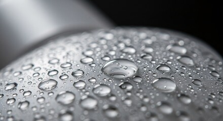 Close-Up of Hydrating Skincare Bottle with Water Droplets