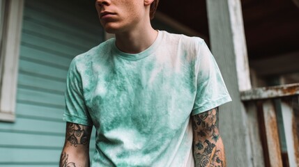 Person wearing tie dye t shirt
