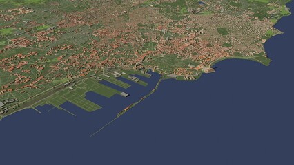 Fototapeta premium 3D illustration of city and urban in Casablanca Morocco