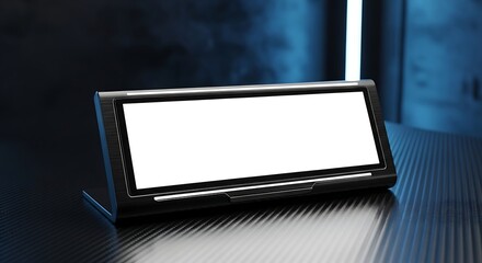 Sleek Modern Tablet Device Mockup Displaying a Blank White Screen for Content