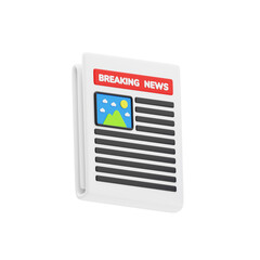 Breaking News Article 3D Icon