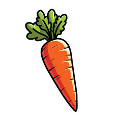 Illustration Vector Graphic Cartoon of Fresh Orange Carrot
