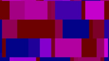 Geometric pattern of dark red deep blue and vibrant magenta rectangles and squares