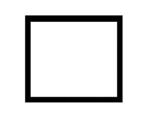 Black - and - White Minimalist Rectangular Border, Basic Design Element for Layout, Decoration, UI Interface Scenarios