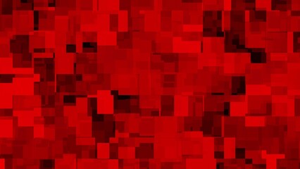 Abstract red geometric pattern with overlapping rectangles and squares