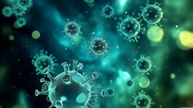 3D rendered illustration of a virus background