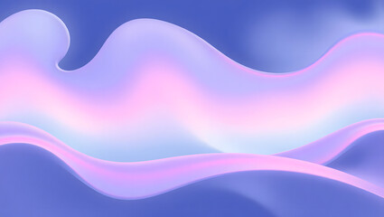 Gradient Waves of Light Soft Abstract Curves in Lavender, Pink and White tones, creating a modern and calming effect.