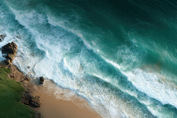 stunning aerial view serene beauty of ocean and sea surfaces devoid of humans