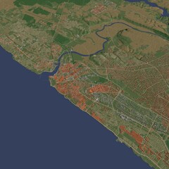 Fototapeta premium 3D illustration of city and urban in Rabat Morocco