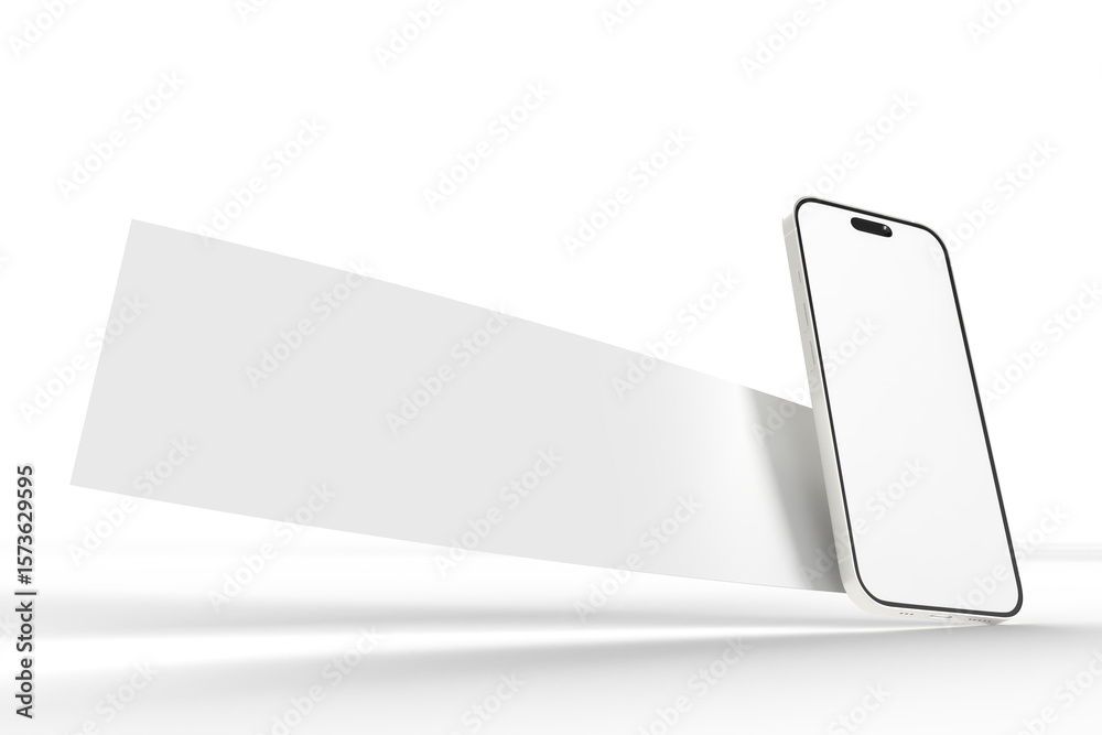 Canvas Prints 3d smartphone and social media 4 items carousel feed post mockup isolated on background. social fram