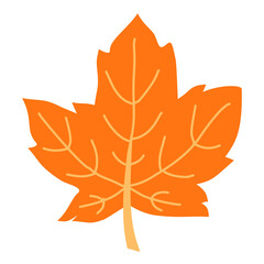 falling maple leaf - seasonal vector clipart