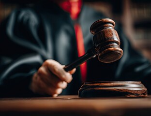 Legal System Gavel Hitting Sound Block