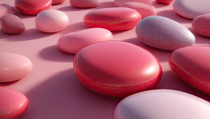 An Abundance of Pink Tones with Soft Shapes