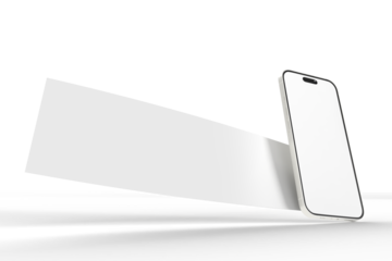 3D Smartphone and Social media 4 Items carousel feed post mockup isolated on background. Social frame mobile app page template for user post feed, like, share, comment, portfolios, online shops, Ads