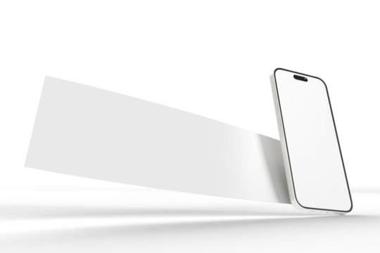 3D Smartphone and Social media 4 Items carousel feed post mockup isolated on background. Social frame mobile app page template for user post feed, like, share, comment, portfolios, online shops, Ads