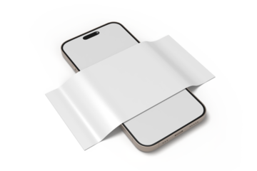 3D Smartphone and Social media 4 Items carousel feed post mockup isolated on background. Social frame mobile app page template for user post feed, like, share, comment, portfolios, online shops, Ads