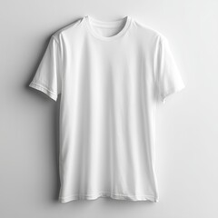 Clean White T-Shirt on Simple Background Display