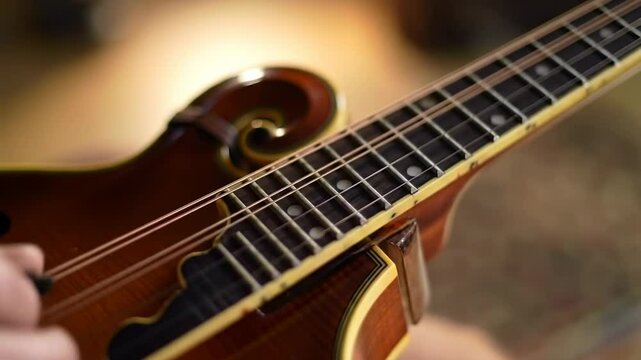 Close-up mandolin detail