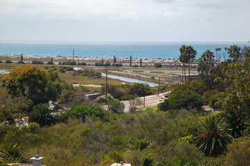 Pacific Ocean view point in Interstate 405, close to San Diego, California, United States
