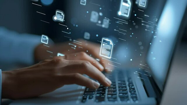 Dynamic Interaction with Digital Documents on a Modern Laptop with ai generated